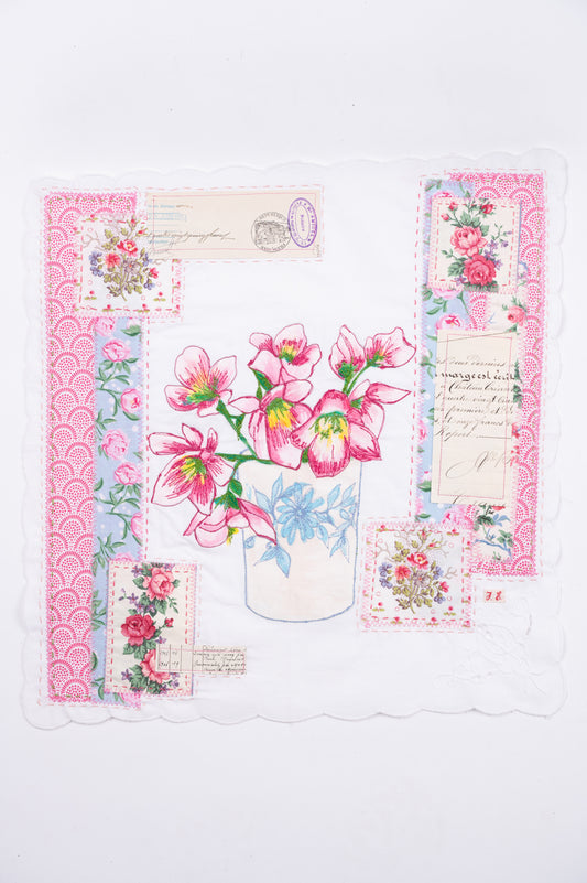 Pink Anemones And Vintage Prints A3 Print