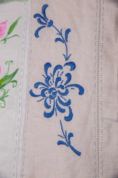Sweet Peas and Vintage Embroidery