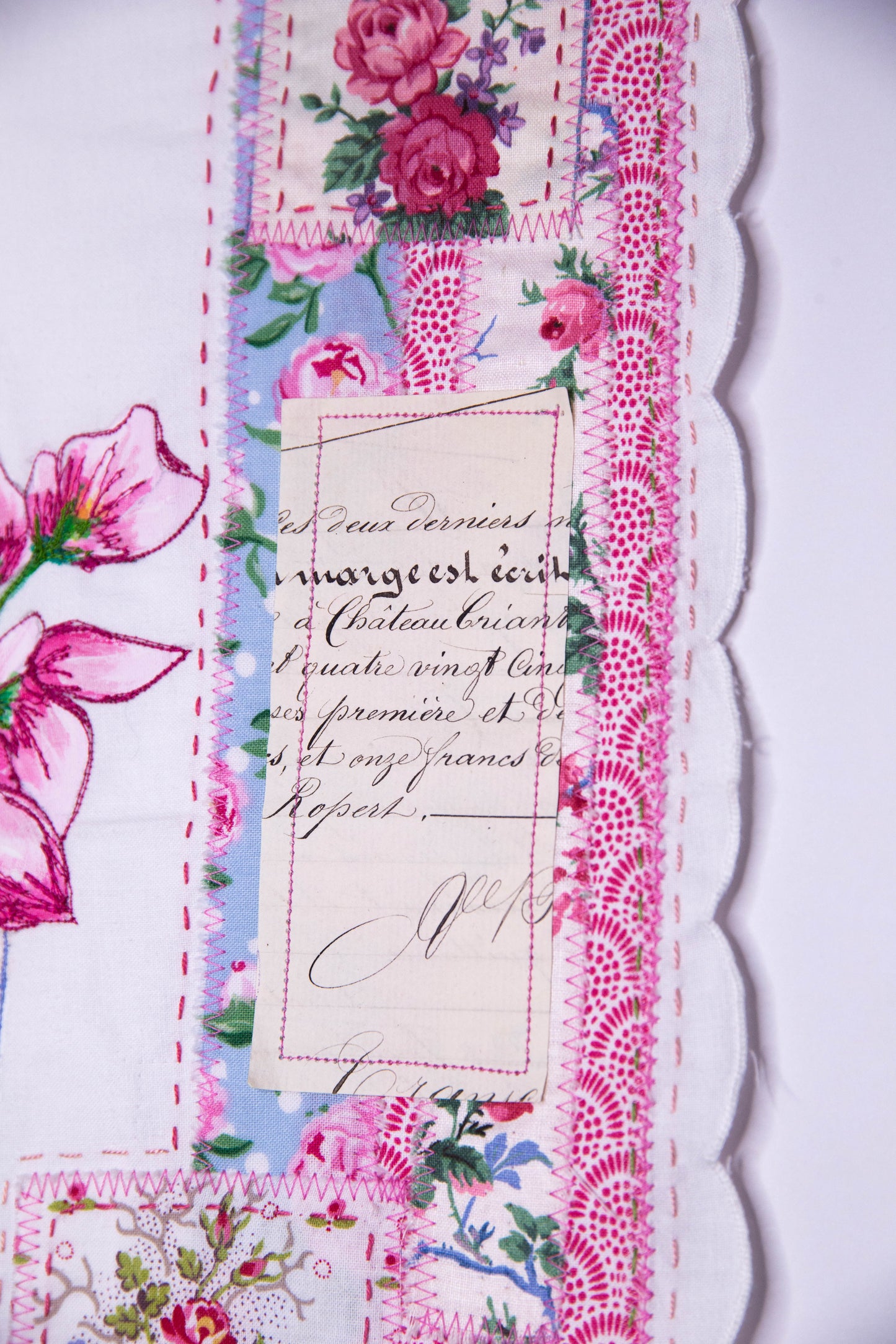 Pink Anemones And Vintage Prints